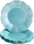 SILVER SPOONS 10 PC Vintage Embossed Plastic Dinner Plates, Heavy Duty Disposable Set, 10.75” for Baby Showers, Weddings