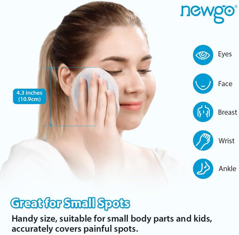 NEWGO Small Ice Packs for Injuries, 14 Pack Round Ice Packs for Face, Hot and Cold Gel Circular Cold Compress