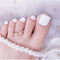 Sethexy Solid Color Glossy False Toe Nails, Bright Fashion Square Short Full Cover, 24PCS Fake ToeNails for Women