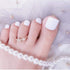 Sethexy Solid Color Glossy False Toe Nails, Bright Fashion Square Short Full Cover, 24PCS Fake ToeNails for Women