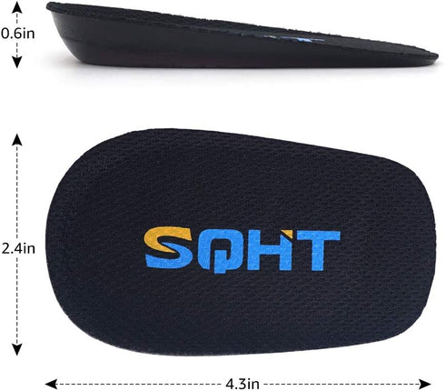 SQHT Height Increase Insoles - Heel Lift Inserts for Men and Women, Small (0.6" Height) for Leg Length Discrepancies