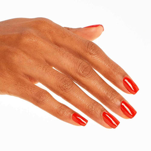 OPI Nail Lacquer Nail Polish, Opaque Bright Orange Crème, Vegan, Fast Drying