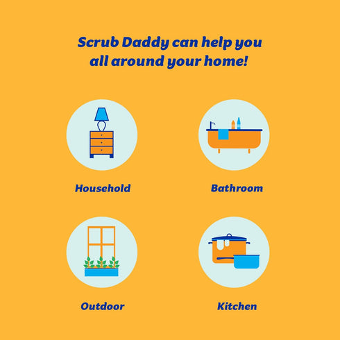 Pack 2 Scrub Daddy Colors Kitchen Sponges, Dish Sponges for Washing Up, Texture Changing Washing Up Sponge, Non Scratch