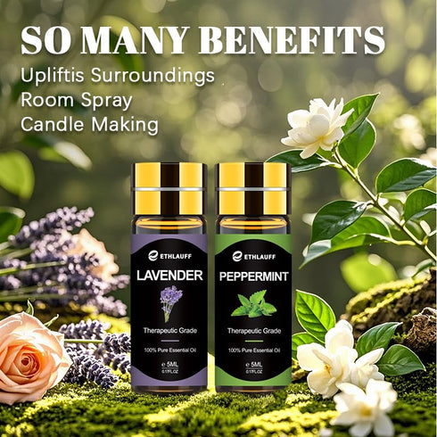 Set 40 40 5ML(0.17oz) Essential Oils Pcs, Perfect for Diffuser, Humidifier, Massage, Soap, Candle Bath Bombs Making, *