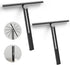 Shower Squeegee 2 Packs, 360° Rotating Black Silicone Scraper for Glass Doors, Tile, Countertop Cleaning