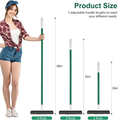 SetSail 12 51-Inch 2 1 Upgraded Large in Wide Floor Scrub Brush with Long Adjustable Handle in Scrape Brush Stiff