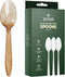 Sustainable Agave Co 24 Count Agave Fiber Spoons, Biodegradable, Plant-Based, Made With Upcycled Materials