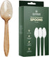 Sustainable Agave Co 24 Count Agave Fiber Spoons, Biodegradable, Plant-Based, Made With Upcycled Materials