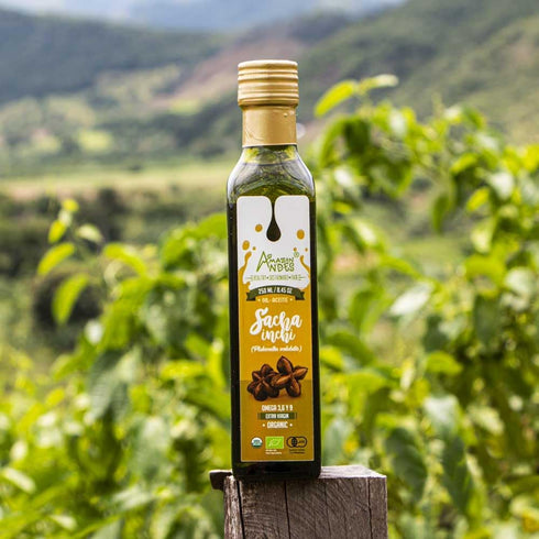 Inchi 8.45 oz 250ml 3 6 9 Amazon Andes Organic Sacha Oil fl Glass Bottle - Cold Pressed Extra Virgin - Omega Fatty