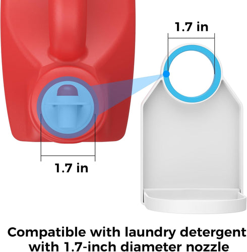 KERZEAT Nozzle Laundry Detergent Dispenser Cup Holder & Force-Saving Switch, Drip Catcher, Soap Dispenser, Room
