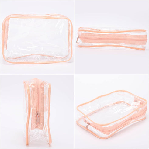 Tbestmax 10 Pack Clear Cosmetic Bags Portable Waterproof TSA Approved Travel Toiletry Bags Organizer