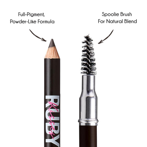 Ruby Kisses GoBrow Eyebrow Pencil, Sharpenable, Longwear, Long Lasting Wooden Pencil for Natural-Looking Brows (3 PACK)