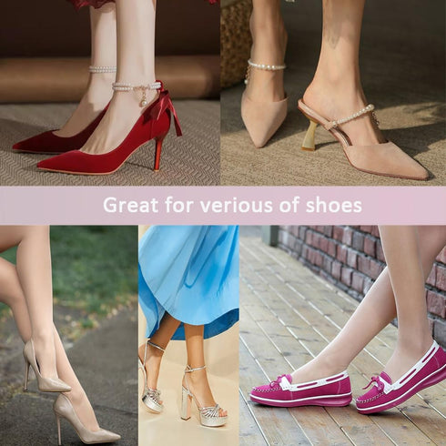 2 Pairs Pigskin High Heel Cushion Inserts - Anti-Slip Shoe Inserts for Dress Shoes Pain Relief, Women M 7.5-9