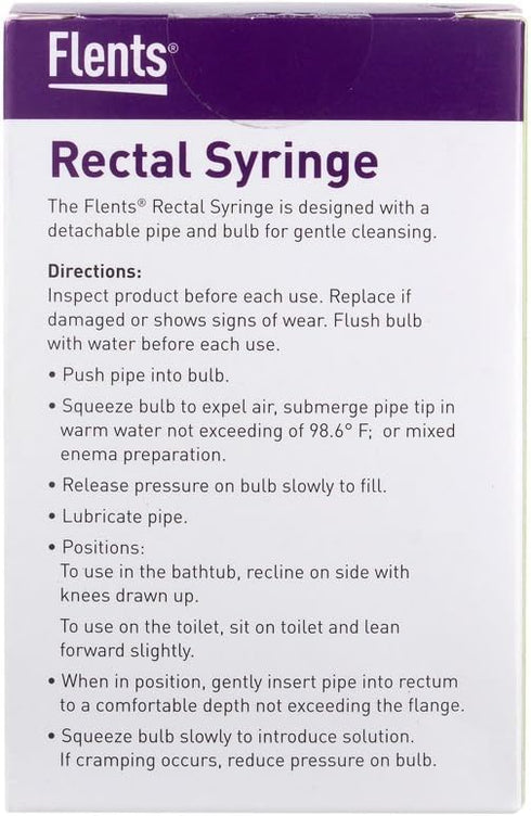 Flents Rectal Syringe, Reusable & Easy to Clean, Blue