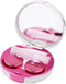 Honbay Fashion Marble Contact Lens Case, Portable Kit with Mirror, Round, Rose Red