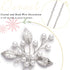 Heread Pearl Bridal Hair Pins Pack of 3 | Leaf Head Piece Flower Hair Accessories for Women and Girls (Silver)