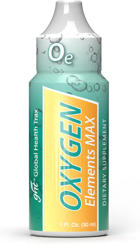 GHT Oxygen Elements Max Liquid Oxygen Drops, 1 Ounce Bottle, Portable Supplement for Endurance
