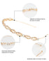 Wecoe 4 Pack AB Rhinestone Headbands, Gold Metal Headbands, Flower Girl Bridal Wedding Headband