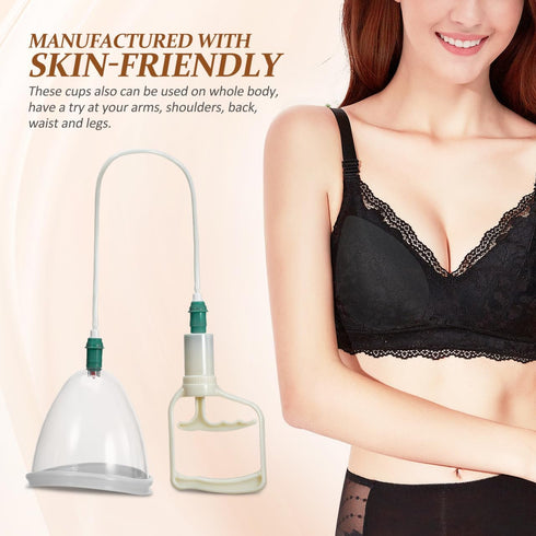 Set Set Ciieeo Vacuum Cupping Cup Hand Pump Breast Vacuum Cupping Buttock Lift Body Massage Cupping for Massage