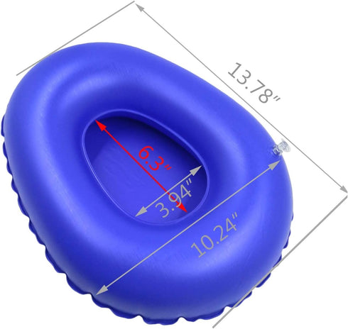 LiXiongBao Portable Air Bedpan, Inflatable Cushions Potty for Home Hospital Elderly Bedridden, Washable Air Inflation