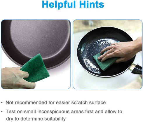 8PCS Scouring Pad, Premium Heavy Duty Reusable Household Green Dish Scrubber for Kitchen & Metal Grills