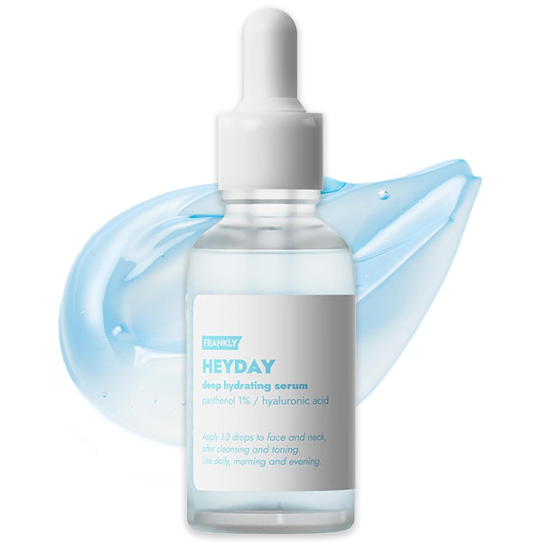 Frankly Heyday Serum - Deep Moisture & Radiance Boost with Panthenol & Hyaluronic Acid, 1.01 fl. oz