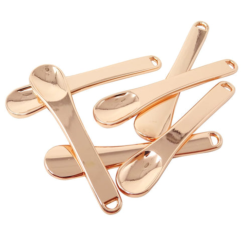 Honbay 6PCS Mini Zinc Alloy Makeup Spatula, Cosmetic Facial Cream Spoon, Beauty Scoop