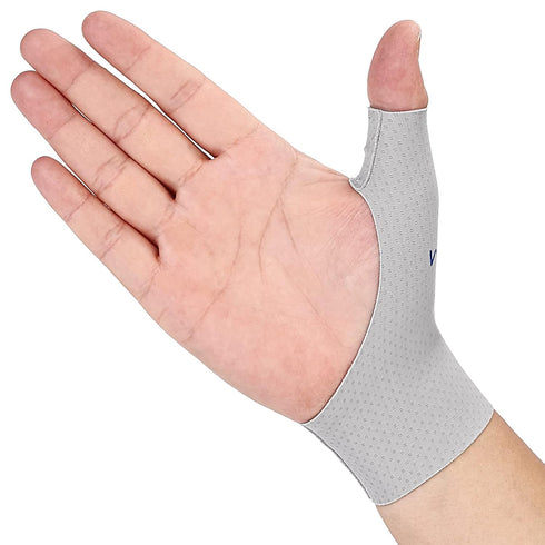 Thumb Wrist Brace Compression Sleeve - 2 PCS for Arthritis Pain Relief, Soft Elastic Fabric Support for Both Hands