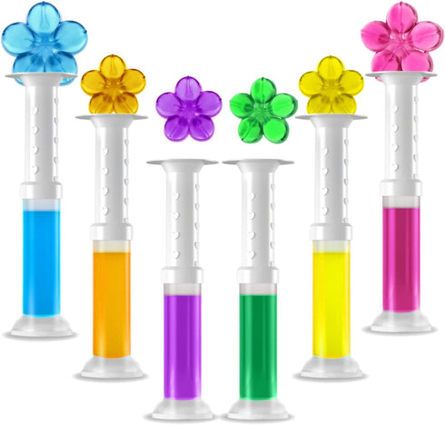 EKE Toilet Gel - Toilet Stain Removal Cleaning Air Freshener, 72 Flower Stamps, Pack of 6 Scents