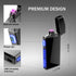 Dual Arc Plasma Lighter with LED Battery Indicator and Box, Rechargeable Windproof Flameless Electric Lighters for