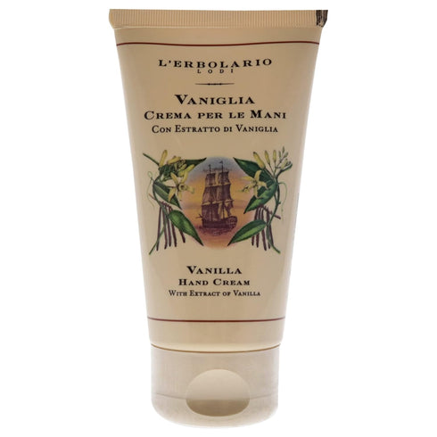 L'Erbolario Vanilla Hand Cream, Scented Lotion for Toning and Softening, Daily Moisturizer, 2.5 oz