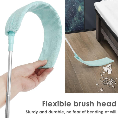 Kandishiex US Gap Dust Cleaner Retractable Microfiber Gap Dust Brush Flexible Long Flat Gap Duster with Extendable Pole