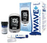 Embrace WAVE+ Bluetooth Diabetes Testing Kit - Blood Glucose Meter, 50 Test Strips, Lancing Device, Carrying Case