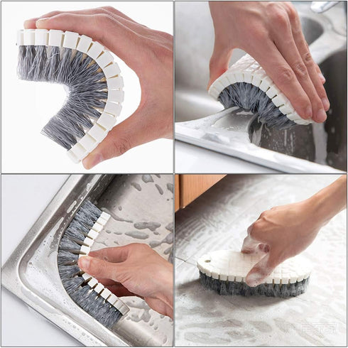 Set 4 Pack Multi-Purpose Scrub Brush - Kitchen Cleaning Brushes with Stiff Bristles for Dishes, Pots, Pans, Sink