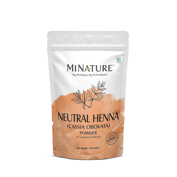 minature Pure Neutral Henna Powder (Cassia Obovata) for Hair Conditioning, 100% Herbal & Natural, 227 gm