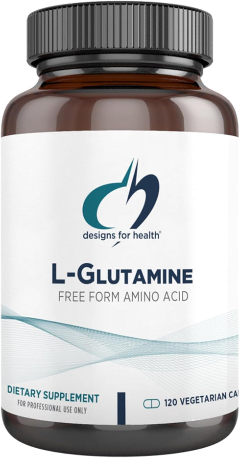 Designs for Health L Glutamine Capsules - 850mg Vegetarian Amino Acids Supplement, 120 Capsules for Muscle Recovery and