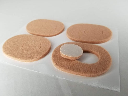 Flesh Felt Bunion Shields - 40 Pack Adhesive Oval Cushions, Medical Bandage for Foot Pain Relief, Bunions, Callus