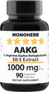 AAKG - L-Arginine Alpha-Ketoglutarate - 1000 mg - 90 Vegetarian Capsules