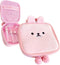 na1 Cute Kawaii Plush Makeup Bag, Inner Pocket and Handle, Zipper Closure for Convenient Travel (Pink Bunny)