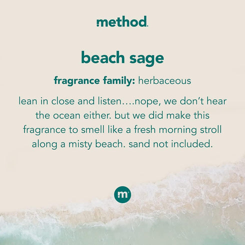 Method Fabric Softener, Beach Sage, 53.5 Ounces, 45 Loads, 1 Pack (Packaging May Vary)