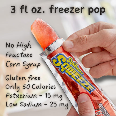 Sqwincher Sqweeze Electrolyte Freeze Pops | Assorted Flavors, 10 per Pack