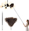 Ostrich Feather Duster Pole up to 72 Inch, Extendable Feather Duster for Home Cleaning Ceilings, Furniture, and Fans