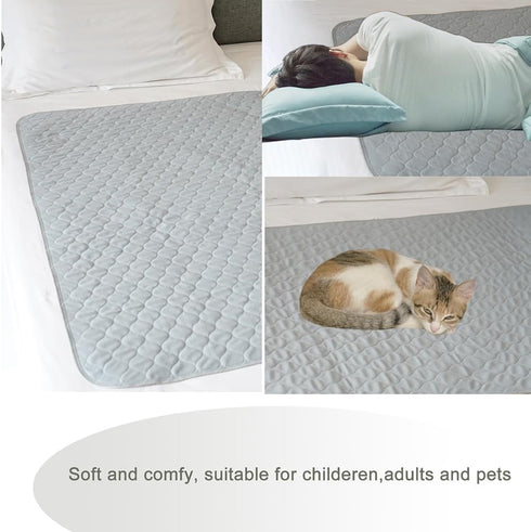 Pack 2 36X60 of Careboree Soft-Brushed Absorbent Washable Incontinence Underpads Leakproof Pee Pads Waterproof Reusable