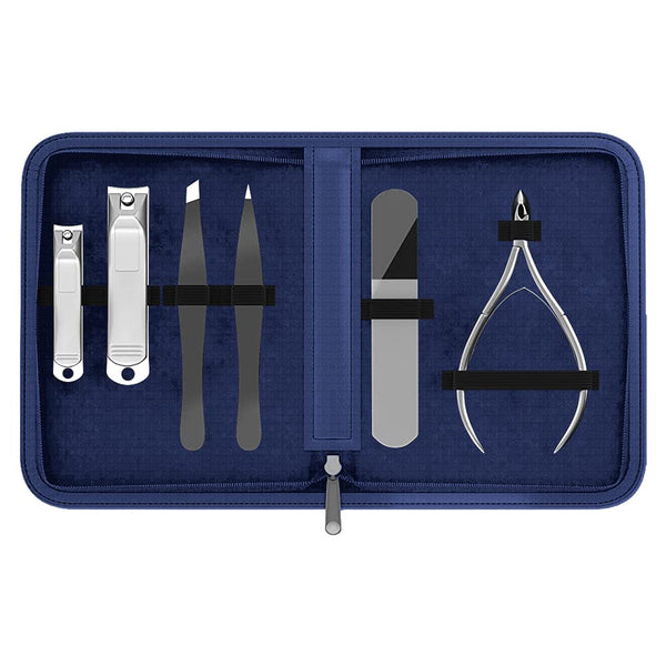 Manicure & Pedicure Complete Personal Care Kit for Women and Men, 6-Piece Grooming Set