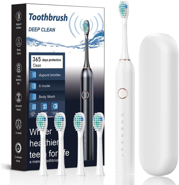 SWZEC Electric Toothbrush for Adults (White)