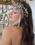 MOSTORY Handmade Purple Woodland Fairy Headpiece, Elf Crown with Rhinestone for Cosplay