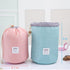 INVODA Drawstring Cosmetic Bag, 2PCS Travel Makeup Bag for Women, Toiletry Organizer, Pink+Green