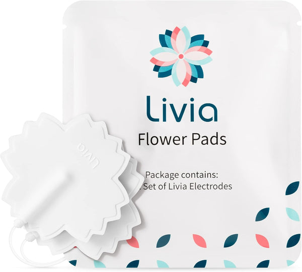 Livia Flower Pads, 1 Set Electrodes for Period Cramps - Requires Livia Device for Menstrual Pain Relief