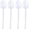 Infinity Flatware White Disposable Soup Spoons, 32 Count, Stylish Premium Plastic Cutlery for Dining