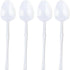 Infinity Flatware White Disposable Soup Spoons, 32 Count, Stylish Premium Plastic Cutlery for Dining